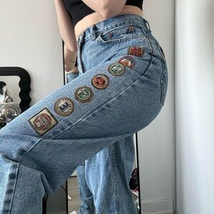 Vintage manager patchwork jeans